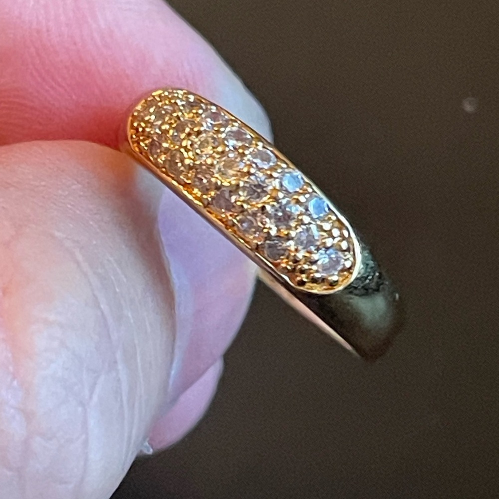 Cute Austrian crystal 18k gold plated ring - Picture 7 of 8